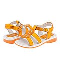 Moki Kids E742 (Toddler) Orange Metallic With Blue Jewels