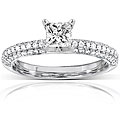 14k Gold 3/4ct TDW Princess-cut Diamond Engagement Ring (HI, SI)
