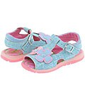 Shoe Be Doo E301B (Toddler) Blue Stamped Suede/Multi Flower