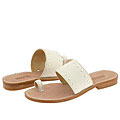 MICHAEL Michael Kors Astor Toe Ring White Vachetta