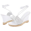 Franco Sarto Yes White/Silver Capra/ Metallic Kid