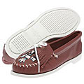 Minnetonka Thunderbird Smooth Leather Boat Sole Red