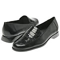 Trotters Jess Black/Black Patent Croco