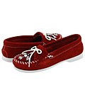 Minnetonka Thunderbird Suede Boat Sole Red Suede