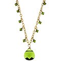 Charming Life 14k Goldfill Green Crystal Briolette Fringe Necklace