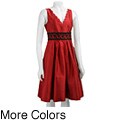 Anne Klein Women's Scallop Neck Party Dress