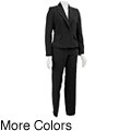 In The Now Women's Pinstripe 2-piece Pant Suit