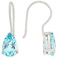 Sterling Silver Blue Topaz Teardrop Earrings