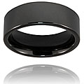 Black Ceramic 8-mm Polished Flat Ring