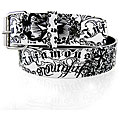 JK Belts Unisex Printed 'Star Design' White Belt