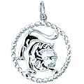 Sterling Silver Rope Zodiac Leo Charm