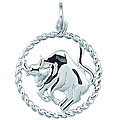 Sterling Silver Zodiac Taurus Symbol Charm