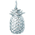 Sterling Silver 3-D Pineapple Charm