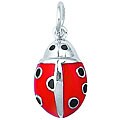 Sterling Silver Enamel Lady Bug Charm