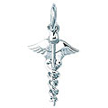 Sterling Silver Caduceus Charm