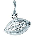 Sterling Silver Small 3D Football Charm