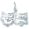 Sterling Silver Drama Mask Charm