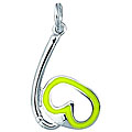 Sterling Silver Enamel Snorkel and Mask Charm