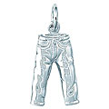 Sterling Silver Jeans Charm