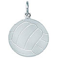 Sterling Silver 'Volley Ball' Charm