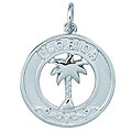 Sterling Silver 'Florida Palm Tree' Charm