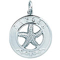 Sterling Silver 'Cancun Starfish' Round Disc Charm