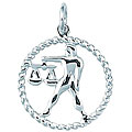 Sterling Silver 'Libra' Zodiac Symbol Charm