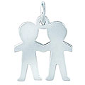 Sterling Silver Little Boys Charm