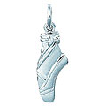 Sterling Silver Ballet Shoe Charm