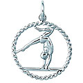 Sterling Silver Gymnast Charm