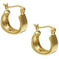 14k Gold over Silver U-shaped Hoop Earrings
