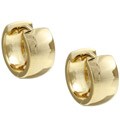 14k Gold over Silver Huggie Hoop Earrings