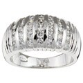 Sterling Silver Channel-set CZ Dome Ring