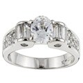 Sterling Silver CZ Engagement-inspired Ring