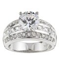 Sterling Silver CZ Engagement-inspired Ring