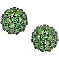 Sterling Silver Tsavorite Stud Ball Earrings