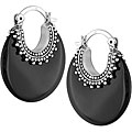 Sterling Silver Black Onyx Earrings