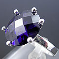 Sterling Silver Purple Cubic Zirconia Ring