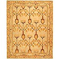 Hand-spun Ancestral Tree Ivory Wool Rug (8' x 10')