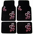 Pink Hearts Front and Rear Car Floor Mats