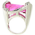 Sterling Silver Pink Cubic Zirconia Ring