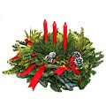 Fresh-cut Maine 3-candle Holiday Centerpiece