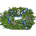 Fresh-cut Blueberry Balsam Wreath