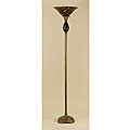 Golden Bronze Painted Globe Abrianna Torchiere