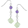 Sterling Silver Amethyst and Phrenite Earrings