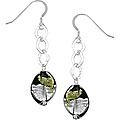 Sterling Silver Murano Glass Charm Hook Earrrings