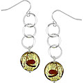 Sterling Silver Murano Glass Charm Hook Earrrings