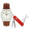 Wenger Swiss Army Knife and Classic Field Men's Watch Gift Set
