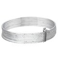 Sterling Silver Swiss-cut 7 Bangle Bracelet