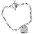 Sterling Silver 'Little Princess' Heart Toggle Bracelet
